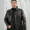 Куртка из натуральной кожи, ворот стойка., черный, 80 см