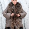 Пуховик утепленный (пух/перо) на замке,воротник мех лисица. Арт. 6069 РТ-10372