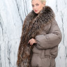 Пуховик утепленный (пух/перо) на замке,воротник мех лисица. Арт. 6069 РТ-10372