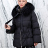 Пуховик с натуральным наполнителем(90%пух,10%перо),капюшон/пояс. Арт.М-8151 РТ-10496