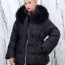 Пуховик с натуральным наполнителем(90%пух,10%перо),капюшон/пояс. Арт.М-8151 РТ-10496