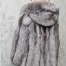 Полушубок из меха чернобурой лисицы Silver Fox(цельные шкурки),капюшон. Арт.099 РТ-11046