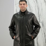 Куртка из натуральной кожи, ворот стойка., черный, 80 см, артикул - 1833 РТ6617