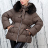 Пуховик с натуральным наполнителем (90%пух,10%перо), капюшон отделка енот. Арт.М8151 РТ-10497