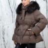 Пуховик с натуральным наполнителем (90%пух,10%перо), капюшон отделка енот. Арт.М8151 РТ-10497