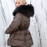 Пуховик с натуральным наполнителем (90%пух,10%перо), капюшон отделка енот. Арт.М8151 РТ-10497