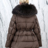 Пуховик с натуральным наполнителем (90%пух,10%перо), капюшон отделка енот. Арт.М8151 РТ-10497