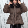 Пуховик с натуральным наполнителем (90%пух,10%перо), капюшон отделка енот. Арт.М8151 РТ-10497