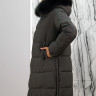 Пальто утепленное, капюшон отделка мех лисицы. Артикул 28507 РТ-8712
