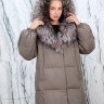 Пуховик утепленный (пух/перо) на замке,капюшон мех лисица. Арт. 5608 РТ-10365