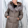 Пуховик утепленный (пух/перо) на замке,капюшон мех лисица. Арт. 5608 РТ-10365