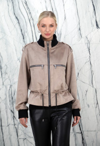 Куртка из искусственной замши, на замке/ворот стойка. Арт.3-9Н332 РТ-10768