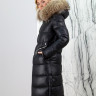 Пальто утепленное (биопух), капюшон отделка мех енота. Артикул Y021-840 PT-7901