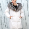 Пуховик утепленный (пух/перо) на замке,капюшон мех лисица. Арт. 5608 РТ-10364