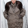 Пуховик с натуральным наполнителем (90%пух,10%перо), капюшон мех песца. Арт.6399 РТ-10510
