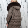 Пуховик с натуральным наполнителем (90%пух,10%перо), капюшон мех песца. Арт.6399 РТ-10510