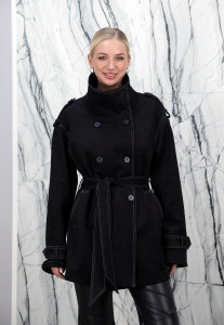 Куртка из искусственной замши, на пуговицах/ворот стойка. Арт.6-СТ212-3 РТ-10771