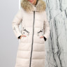 Пальто утепленное (биопух), капюшон отделка мех енота. Артикул Y021-840 PT-7900