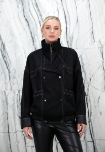 Куртка из искусственной замши, на замке/ворот стойка. Арт.23-11169-2 РТ-10769