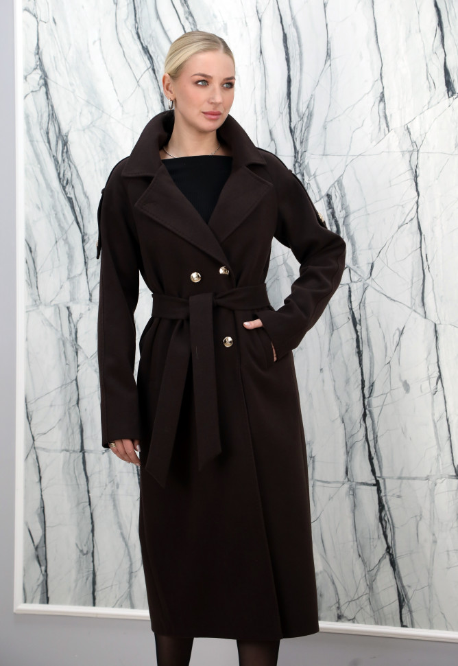 Пальто демисезонное английский ворот/пояс.Арт.7521 РТ-10761