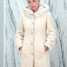 Полушубок из меха овчины, капюшон. Арт.Татьяна РТ-2447