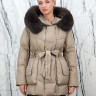 Пуховик с натуральным наполнителем (90%пух,10%перо), капюшон мех песца. Арт.8397А РТ-10505
