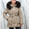Пуховик с натуральным наполнителем (90%пух,10%перо), капюшон мех песца. Арт.8397А РТ-10505