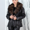 Куртка из натуральной кожи, ворот отделка мех песца. Арт.9852 РТ-10099