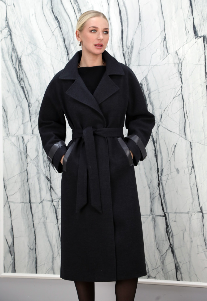 Пальто демисезонное английский ворот/пояс.Арт.7516 РТ-10756