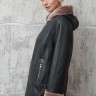 Дубленка из натуральной овчины, на замке/капюшон. Арт.K-2692LK|800OF РТ-10969