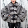 Шуба из меха премиальной чернобурой лисы "Союз Пушнина", ворот. Арт.186 РТ-10698