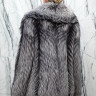 Шуба из меха  аукционной премиальной чернобурой лисы, Silver Fox,английский ворот. Арт.25066 РТ-10697