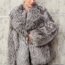 Шуба из меха  аукционной премиальной чернобурой лисы, Silver Fox,английский ворот. Арт.25066 РТ-10697