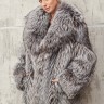 Шуба из меха  аукционной премиальной чернобурой лисы, Silver Fox,английский ворот. Арт.25066 РТ-10697