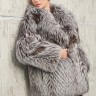 Шуба из меха  аукционной премиальной чернобурой лисы, Silver Fox,английский ворот. Арт.25066 РТ-10697