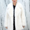 Полушубок из эко меха песца, английский ворот. Арт.3888 РТ-10408