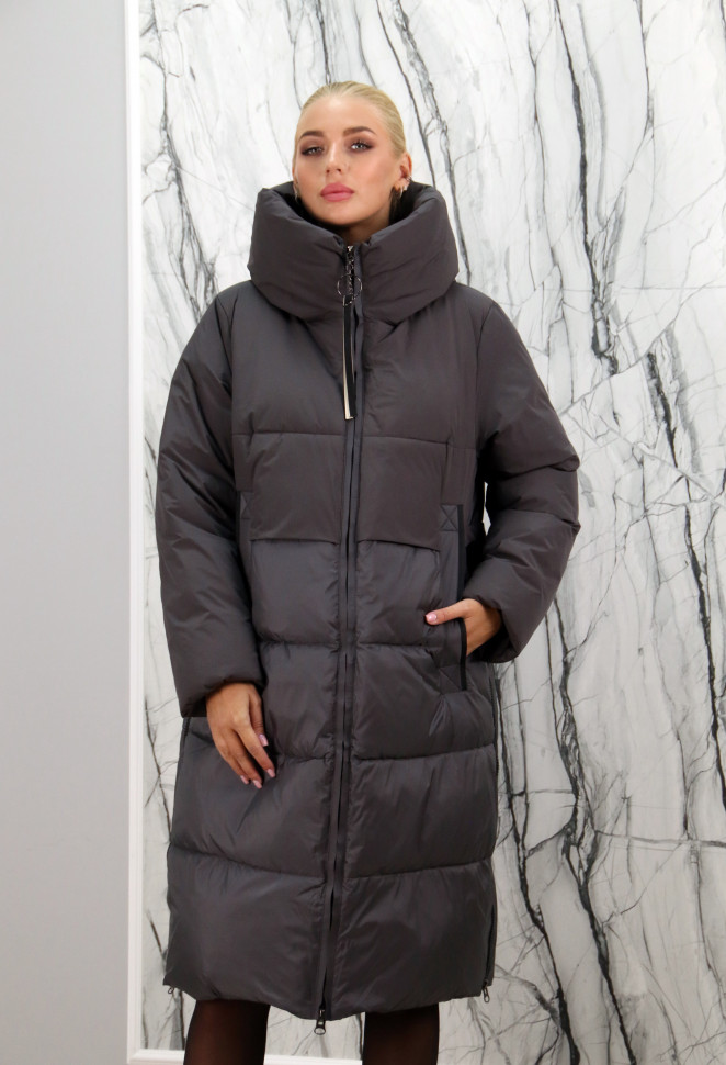 Пуховик утепленный (биопух), капюшон. Артикул 27007D, РТ-8739