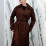 Пальто из искусственной замши, английский ворот/пояс. Арт.6-СТ300 РТ-10790