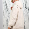 Куртка демисезонная (синтепон), на замке/капюшон., белый, 70 см