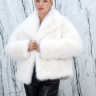 Полушубок из эко меха песца, английский ворот. Арт.3878 РТ-10405