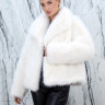 Полушубок из эко меха песца, английский ворот. Арт.3878 РТ-10405