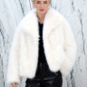 Полушубок из эко меха песца, английский ворот. Арт.3878 РТ-10405