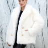 Полушубок из эко меха песца, английский ворот/на пуговицах. Арт.3868 РТ-10412