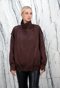 Куртка из искусственной замши, на замке/ворот. Арт.6-СТ227 РТ-10794