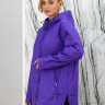 Куртка демисезонная (синтепон), на замке/капюшон., фиолетовый, 75 см