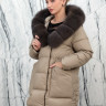 Пуховик с натуральным наполнителем (100% пух) капюшон мех песца. Арт.8680 РТ-10597