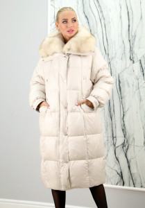 Пуховик утепленный пух/перо, ворот отделка мех песца. Артикул Y-024-539 PT-8619