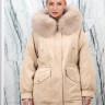 Пуховик с натуральным наполнителем (100% пух) капюшон мех песца. Арт.6025-1 РТ-10519