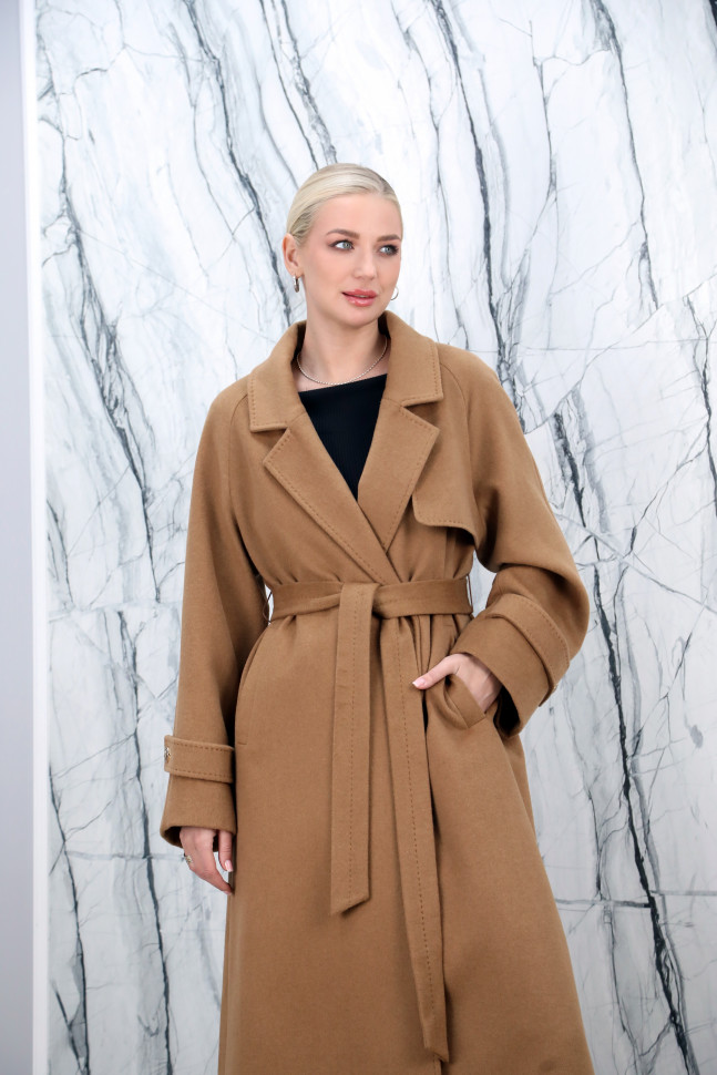 Пальто демисезонное, английский ворот/пояс. Арт.87026 РТ-10811