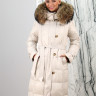 Пальто утепленное-биопух, капюшон отделка мех енота. Артикул-Y-024-583 PT-8623